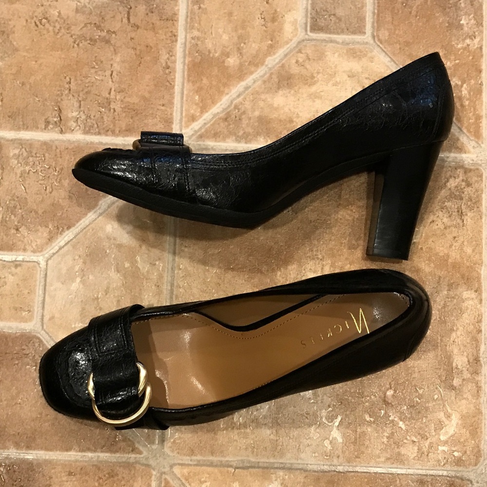 Nickels heels textured vegan leather, buckle NWOT - Picture 4 of 8